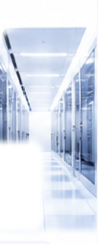 Modern data centre corridor