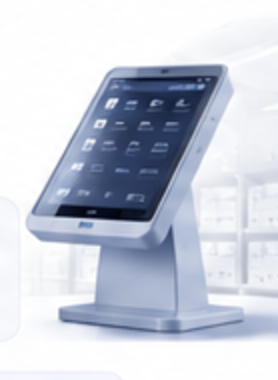 3D illustration of a modern POS terminal